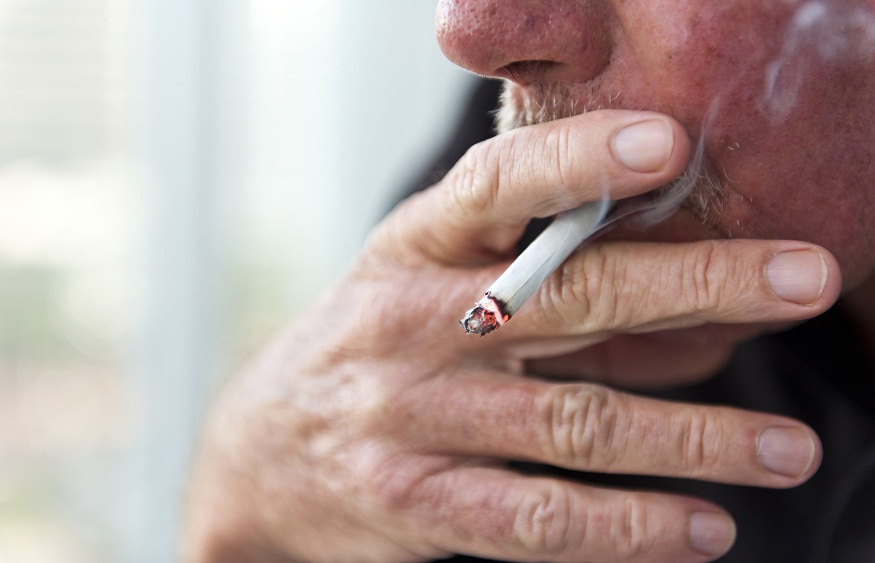 Old Man Smoking